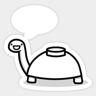 Mine turtle stops by to say hello Sticker